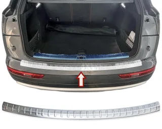 MATT Edelstahl Ladekantenschutz Stoßstange Schutz Abdeckung für Audi Q5 II Typ FY ab 2017-