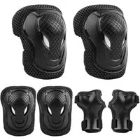 AFKSMILE Protektoren-Set Knieschoner Kinder Schoner Inliner Kinder 6er Set, Fahrrad Rollschuhe, Kinder Schützer Ellenbogenschoner für Inliner Skates Scooter