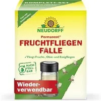 Neudorff Insektenfalle Neudorff Permanent FruchtfliegenFalle 1 Set, Nachfüllbare Fruchtfliegenfalle mit starker Lockwirkung