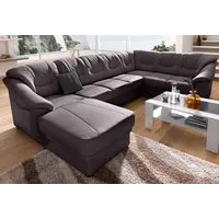sit&more Wohnlandschaft Savona, U-Form, B: 320 cm, Bettfunktion wählbar, Federkern-Polsterung, Komfortable Sitzhöhe 46 cm, Liegefläche 120 x 250 cm bei Bettfunktion