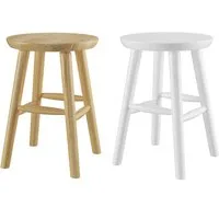 ERST-HOLZ Arbeitshocker Runder Holz-Hocker als Beistelltisch oder Blumenhocker aus Kiefer
