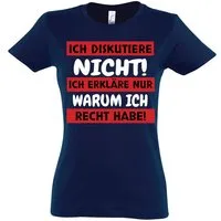 Youth Designz T-Shirt "Ich diskutiere nicht" Damen T-Shirt Print lustig Statement Geschenk mit witzigen Aufdruck für Frauen