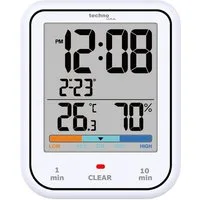 technoline Quarzwecker WT 380 Badezimmer-Timer mit Raumkomfortanzeige