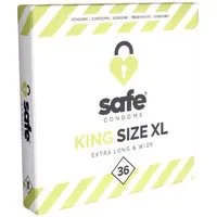 Safe XXL-Kondome KING Size XL (Extra Long & Wide) Packung mit, 36 St., Kondome für den großen Penis, große Kondome für ein sicheres Gefühl