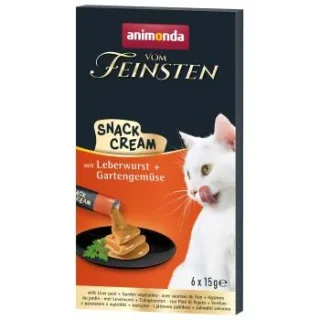 animonda Vom Feinsten Adult Snack-Cream 11x6x15 g Leberwurst und Gartengemüse