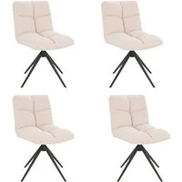 HOME DELUXE Esszimmerstuhl drehbar 2er - 8er Set NODA (4 St), Gestell aus Edelstahl, Küchenstuhl, Bürostuhl