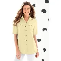 Sieh an! Klassische Bluse Bluse Kurzarm
