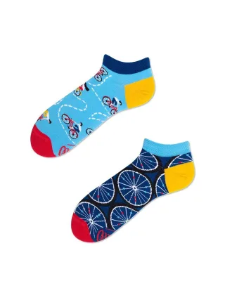 many mornings - Socken THE BICYCLES rot/blau - Gr. - 38