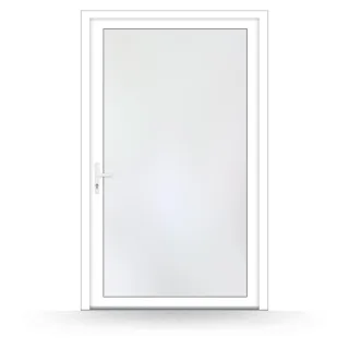 Nebeneingangstür 125x200 cm, Kunststoff, Weiß, 1250 x 2000 mm, 2-fach Verglasung, Modell Osnabrück, individuell nach Maß