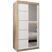 ABIKS MÖBEL Schwebetürenschrank Verona 2 Schlafzimmerschrank, mit Spiegel, Kleiderstange und Regalen