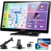 ESSGOO 9'' Tragbarer CarPlay Android Auto Wireless Display Autoradio Display Navigationsgerät (Kabellos Apple Carplay /Android Auto Auflösung: 1024*600)