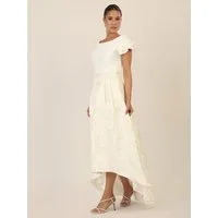 Apart Abendkleid mit floraler Jacquard-Struktur