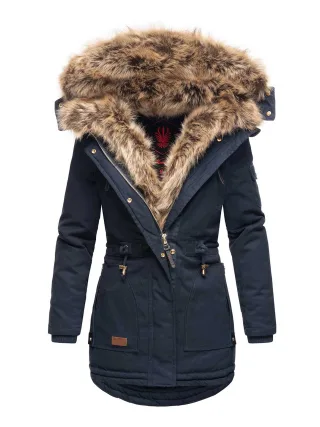 Navahoo Damen Winter Parka Daria – Klassiker, Warm & Mit Abnehmbarem Kunstfell