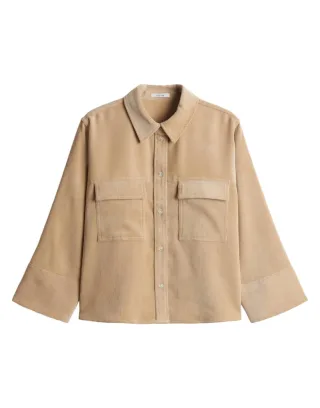 Opus - Cord-Blusenjacke - Pimota beige - Gr. - 40