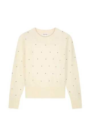 Fabienne Chapot - Pullover - Lidi Rhinestone weiß - Gr. - L