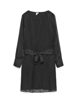 VERO MODA - VMGEDNA L/S ABK DRESS WVN BTQ GA Black - Gr. - M