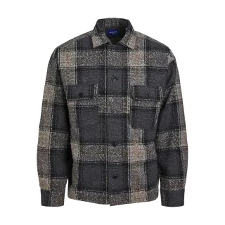 Jack And Jones - Hemd für Herren, Bouclé, Regulär, Langärmlig (Schwarz)