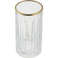 Pasabahce Longdrinkglas Elysia Glas im Retro-Design und Kristall-Look 280ml 4-Stück Gold, 4-tlg., Glas