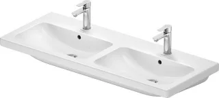 Duravit DCode Doppel-Waschtisch weiss glänzend, 2 x 1 Hahnloch 24001200002