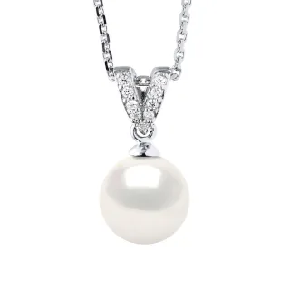 Halskette Prestige Schmuck - Echte Süßwasser-Zuchtperle rund 9-10 mm
