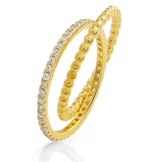 Orphelia 'Everest' Damen-Ring aus 925er Sterlingsilber – Gold ZR-7542/G