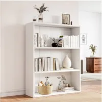 oyajia Bücherregal Bücherregal 100cm für Wohnzimmer Home Office,3-Stöckiges, Standregal, Büroregal, 3 Fächer, Holzwerkstoff, 60/ 80x24x100cm (BxTxH)