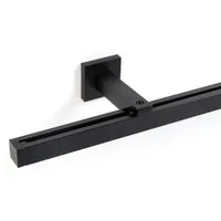 Deco-Raum Gardinenschiene Cube 20x20mm eckig, 1-läufig, Wunschmaßlänge, kürzbar, Wandträger, geschraubt, Aluminium, passend für Vorhänge,Schiebegardinen und Paneelwagen