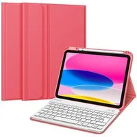 Fintie Tablet-Hülle für iPad 11. Generation 11" 2025(A16), iPad 10. Generation 2022 10.9", Case mit Pencil Halter, magnetisch Abnehmbarer Tastatur(QWERTZ Layout)