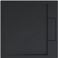 doporro Duschwanne Duschtasse aus Mineralguss rechteckig DIN-Anschlüsse Geoma04, Quadratisch, Mineralguss, BxT: 70-100cm x 70-160cm, integrierte Gefälle