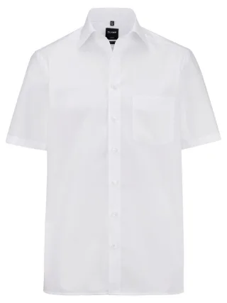 OLYMP - Modern fit: Kurzarmhemd weiß - Gr. - 38