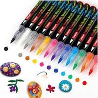 LuxusKollektion Marker Acrylfarbe Stifte, Pinselspitze-12 Farben für