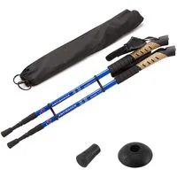 MidGard Nordic-Walking-Stöcke Teleskop Antischock Wanderstöcke aus Aluminiumlegierung mit Korkgriff (2 St), Leicht, mit ergonomischen Korkgriffe inkl. Transporttasche