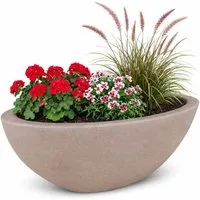 sesua Pflanzschale Pflanzschale Pflanzkübel Pflanzgefäß oval 52 x 23 cm Kunststoff