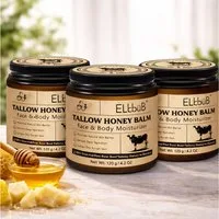 NEXGEN LUXUS SCHÖNHEIT & HAUTPFLEGE Körpercreme Hautpflege Rindertalg Honig Beef Tallow Creme Gesicht Balsam 120 g Packung, 3-tlg., Aufgeschlagene Honigcreme Langanhaltende Feuchtigkeit Pflege