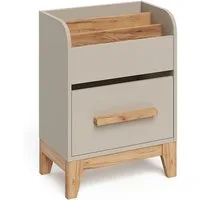VitaliSpa® Bücherregal Malia, Cashmere/Artisan, 55 x 70 cm mit Schublade