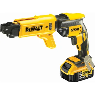DEWALT Akku-Magazin-Trockenbauschrauber 18V + 2 Akku 5Ah + Schnellladegerät - DCF620P2K-QW