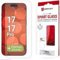 Displex Displayschutzglas Smart Glass Screen Protector für Apple iPhone 17, Apple iPhone 17 Pro, Displayschutzfolie, Schutzfolie, Bildschirmschutz, kratz- & stoßfest