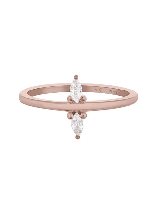 cai Ring 925 Silber rosévergoldet mit Zirkonia