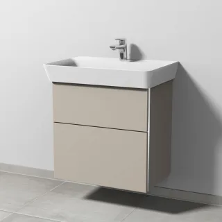 Sanipa 3way Waschtischunterbau zu Ideal Standard Connect Air Cube Waschtisch mit 2 Auszügen, Kaschmi BP6491U
