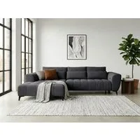 WERK2 Ecksofa Garay 287 x 220 cm modern und bequem, Luxus-Microfaser, L-Form, XXL, elektrische Sitztiefenverstellung