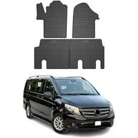 OMAC Auto-Fußmatten für Mercedes Vito W447 2014-2025 Gummimatten Schwarz (4 St), für Mercedes Vito W447 2014-2025 Mercedes Vito W447 2014-2025, Antirutsch,Wasserfest,Einfache Installation