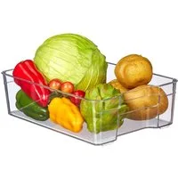 relaxdays Küchenorganizer-Set 2 x Kühlschrank Organizer mit Griffen