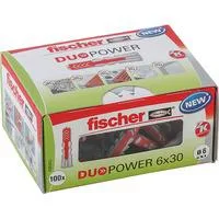 Dübel DUOPOWER 6x30 LD hellgrau/rot, 100 Stück