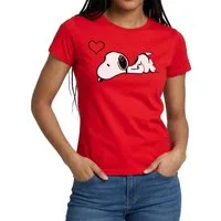 Spreadshirt T-Shirt Peanuts Snoopy Liebe Herz Love Frauen T-Shirt (1-tlg)