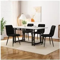 Flieks Essgruppe, (Set, 5-tlg), Esstisch mit 4 Stühlen Set Esszimmer Sitzgruppe, Metallbeine