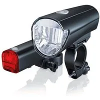 Aplic Fahrradbeleuchtung LED Fahrradlicht Set StVZO zugelassen, 30 Lux, Front & Rücklicht, Fahrradlampe, Fahrradlampenset, Rück & Frontlicht, batteriebetrieben