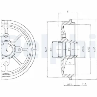 Delphi BREMSTROMMEL Citroen Xsara Zx Peugeot 306