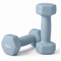 relaxdays Gymnastikhantel Hanteln 2er Set Gusseisen, 3kg