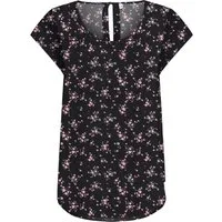 ONLY Shirtbluse ONLNOVA LIFE S/S TOP AOP PTM Viskose, regular fit, Rundhals
