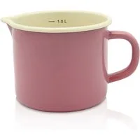Krüger Milchtopf, Emaille (1-tlg), Literskala, 1 Liter, für Induktions-Kochfelder geeignet